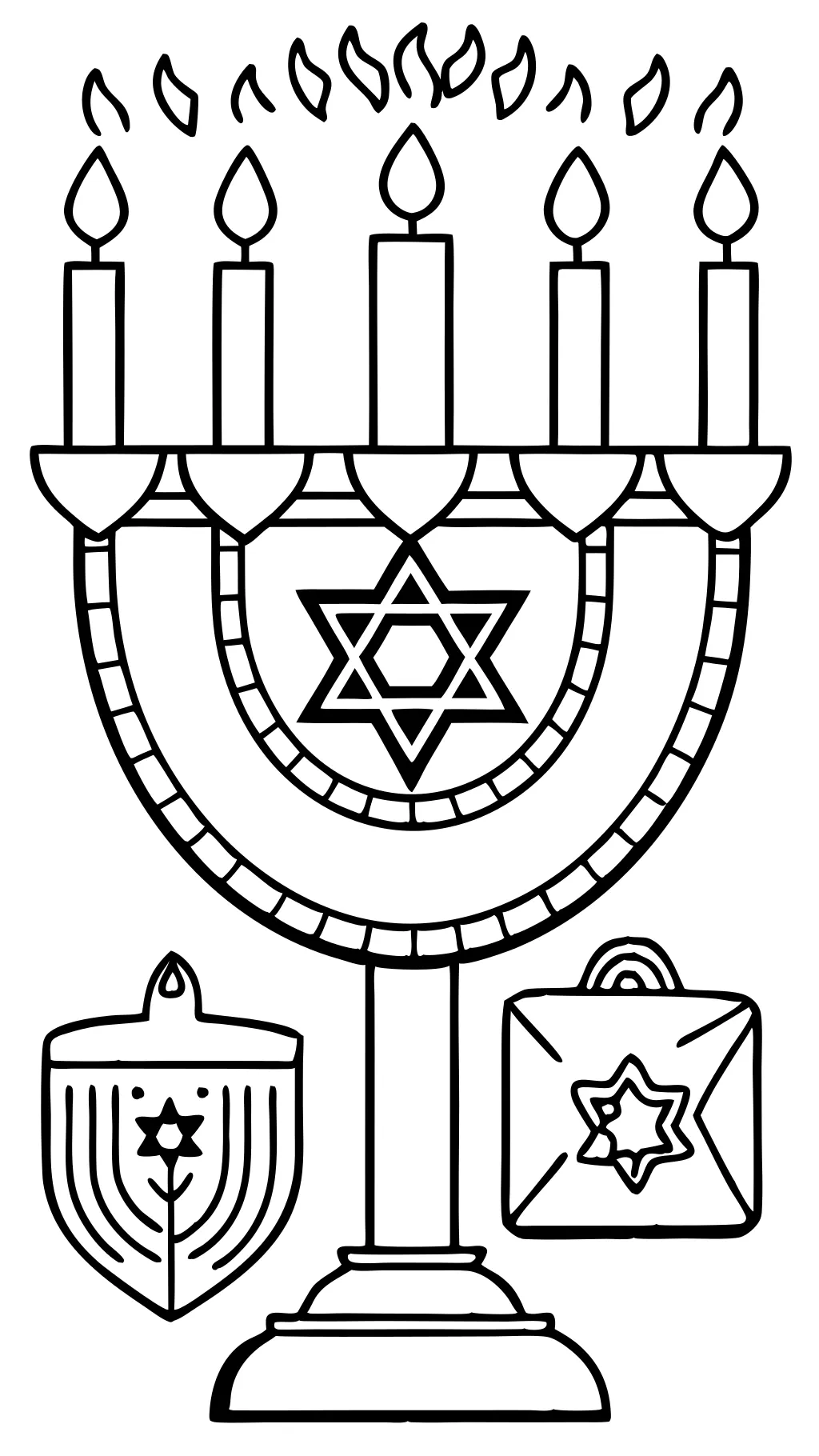 Páginas para colorear de Hanukkah imprimibles gratis